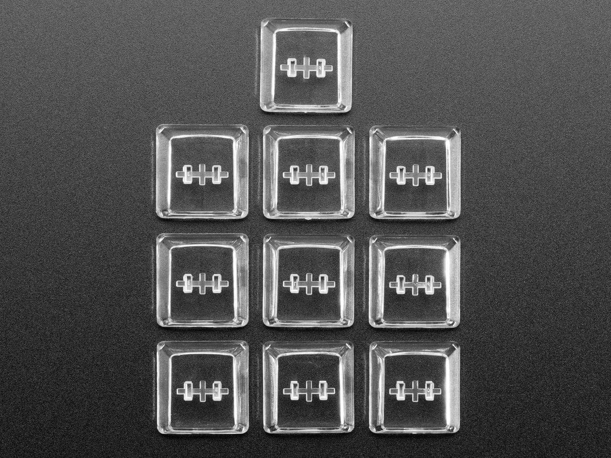 Clear Kailh CHOC Slim Key Caps x 10 pack - The Pi Hut