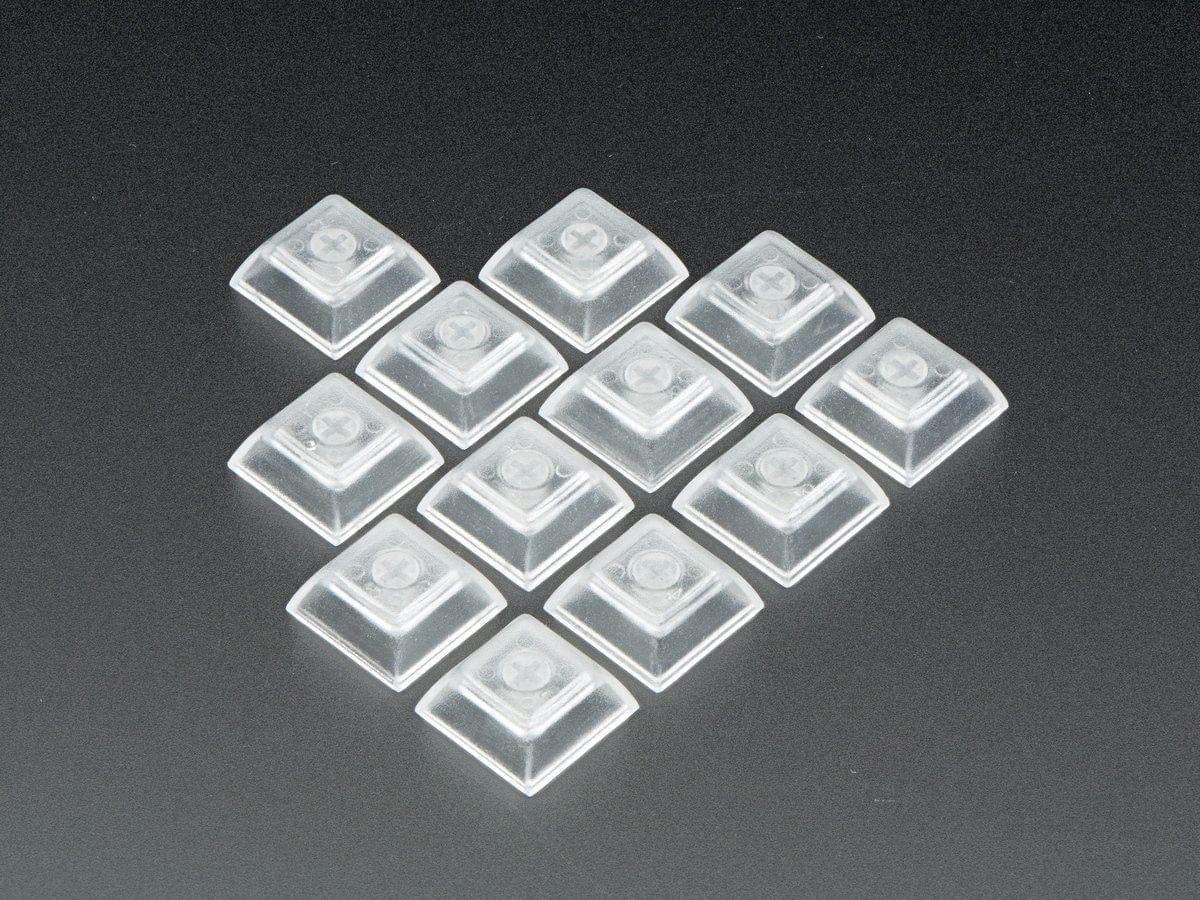 Clear Keycaps for MX Compatible Switches - 12-pack - The Pi Hut