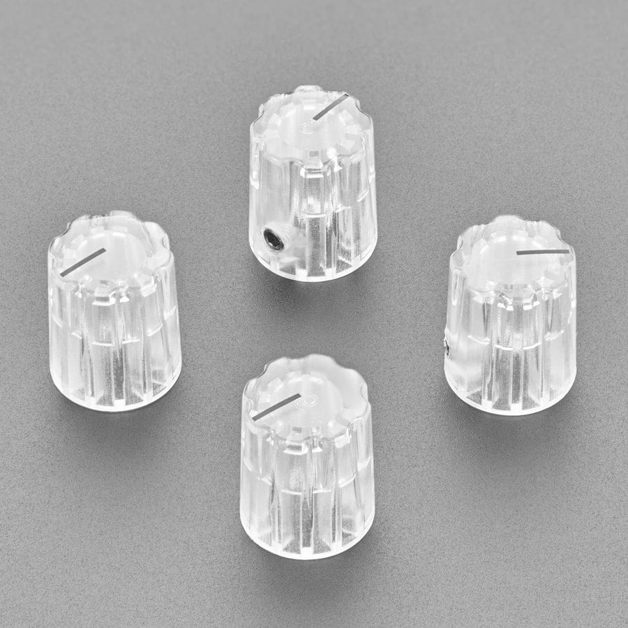 Clear Micro Potentiometer Knob - 4 pack - The Pi Hut