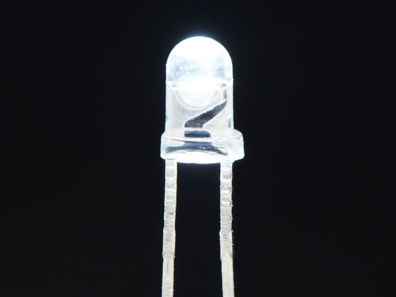 Clear White 3mm LED (25 pack) - The Pi Hut
