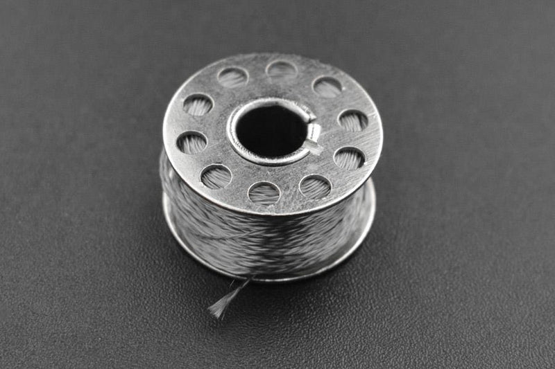 Stainless Thin Conductive Yarn / Thick Conductive Thread - 30 ft