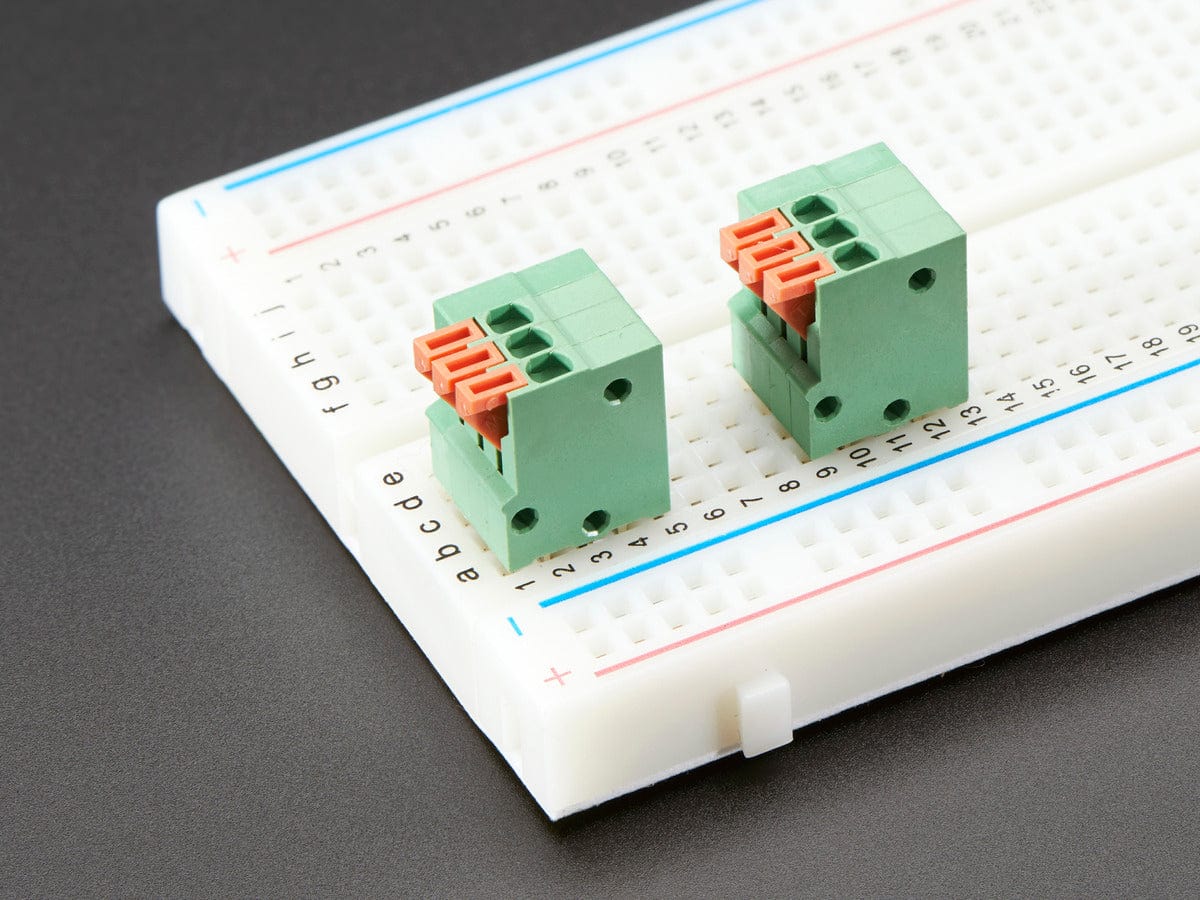 Configurable Spring Terminal Blocks - 3 Pin 0.1" Pitch x 5 - The Pi Hut