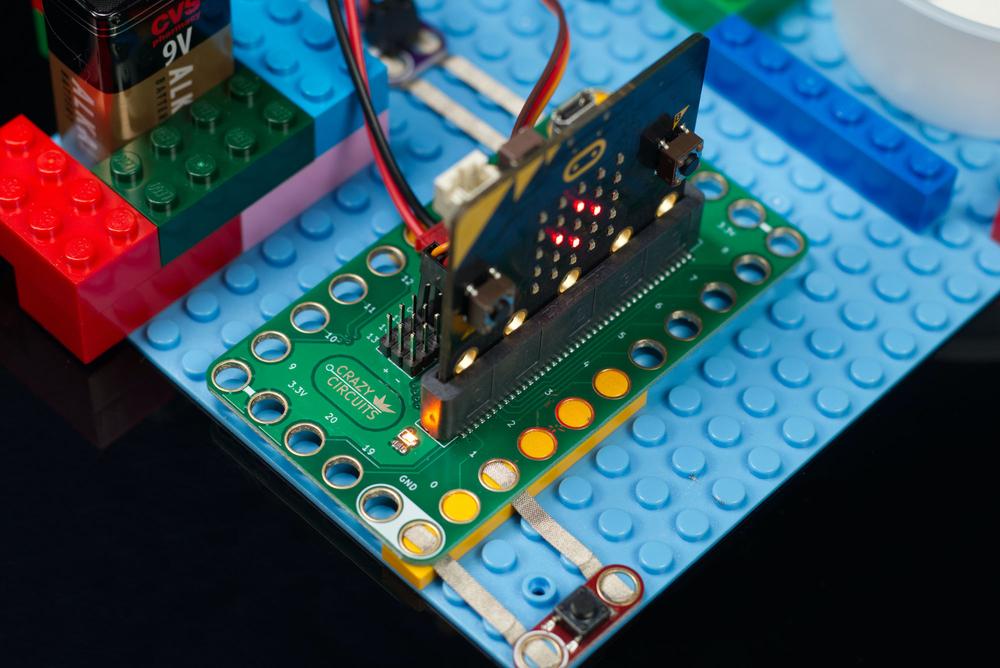 Crazy Circuits Bit Board Kit - Makes micro:bit LEGO® compatible - The Pi Hut