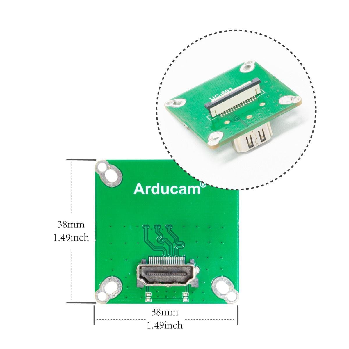 CSI to HDMI Adapter Board Raspberry Pi HQ Camera - The Pi Hut