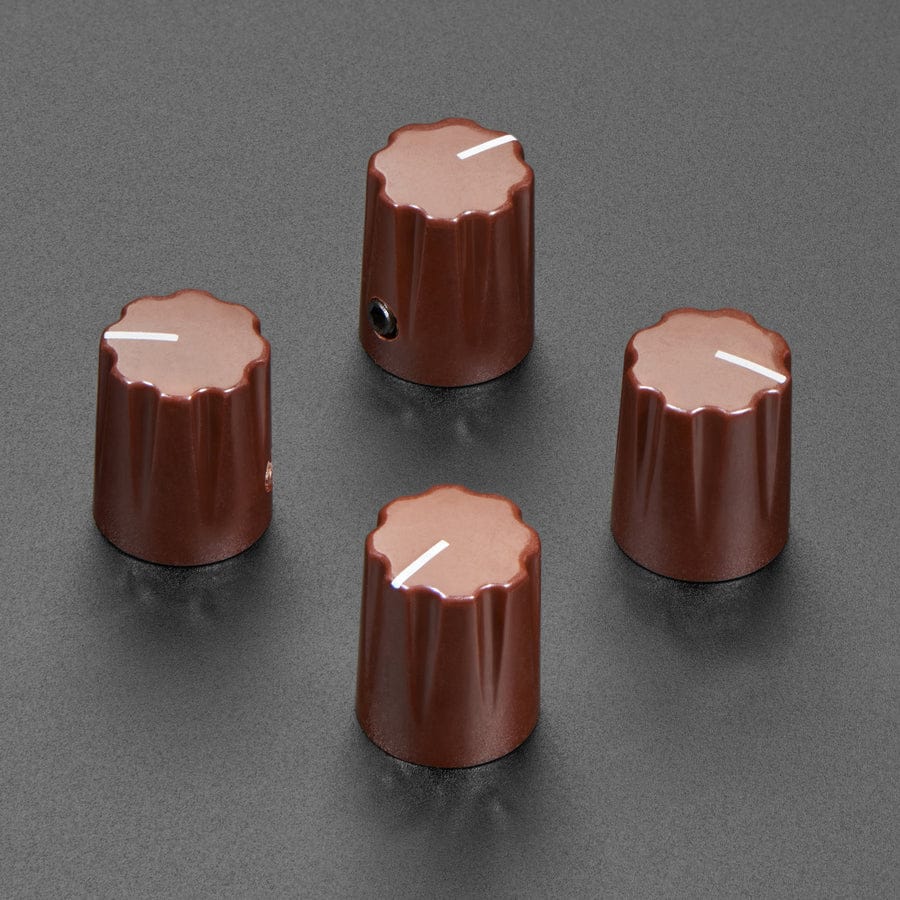 Brown Micro Potentiometer Knob - 4 pack - The Pi Hut