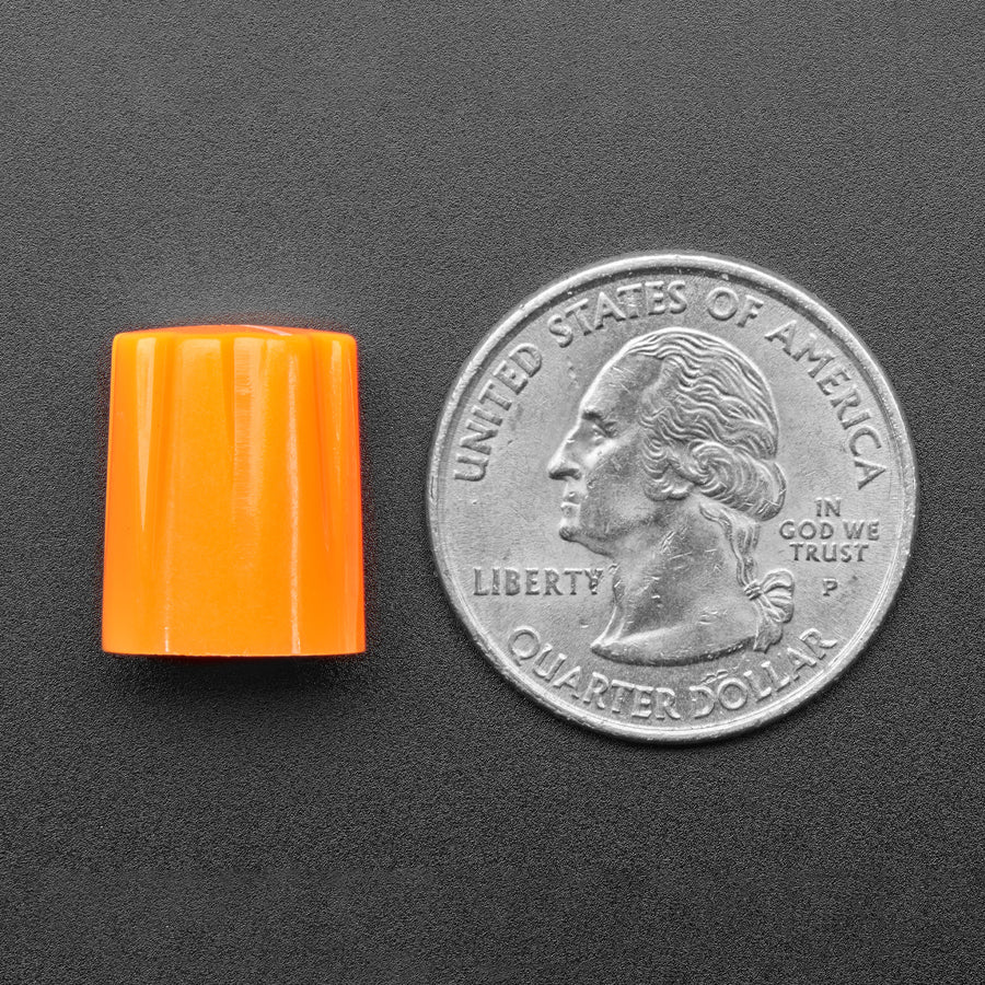 Orange Micro Potentiometer Knob - 4 pack - The Pi Hut