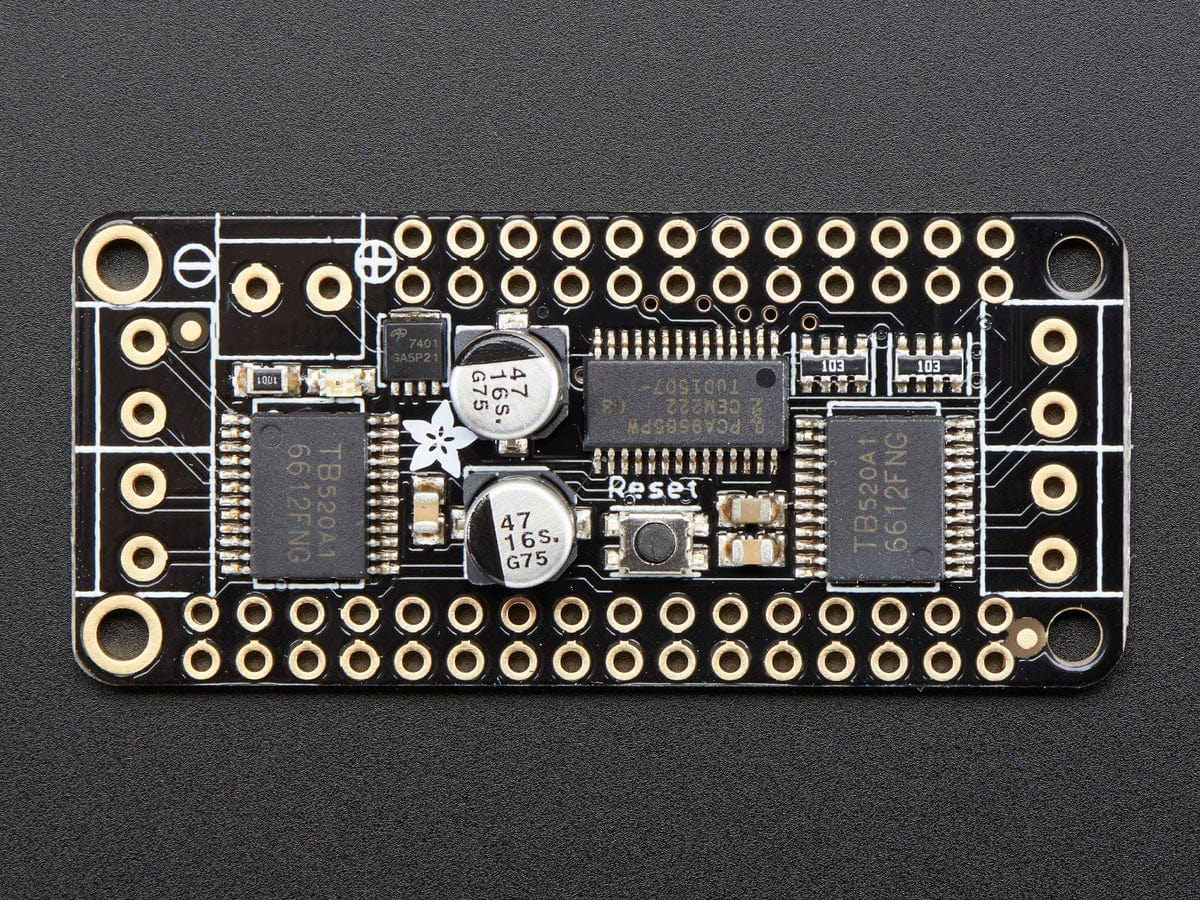 DC Motor + Stepper FeatherWing Add-on For All Feather Boards - The Pi Hut