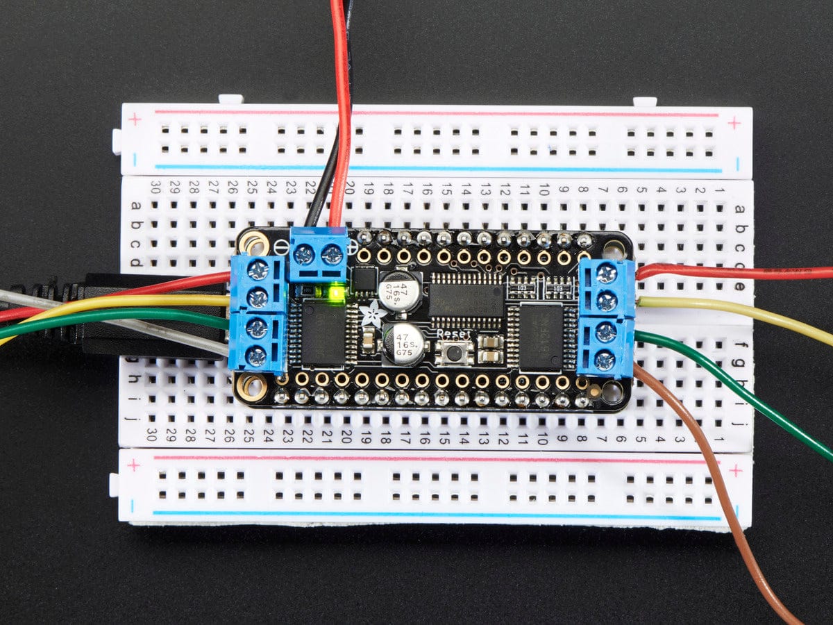 DC Motor + Stepper FeatherWing Add-on For All Feather Boards - The Pi Hut