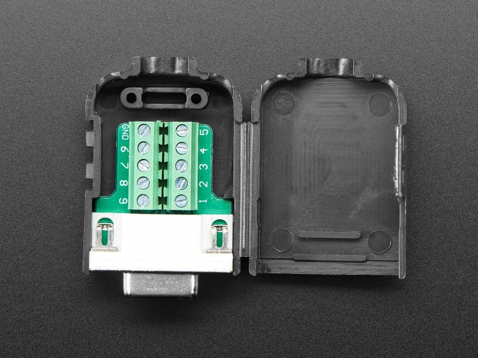 DE-9 (DB-9) Female Socket Connector to Terminal Block Breakout - The Pi Hut