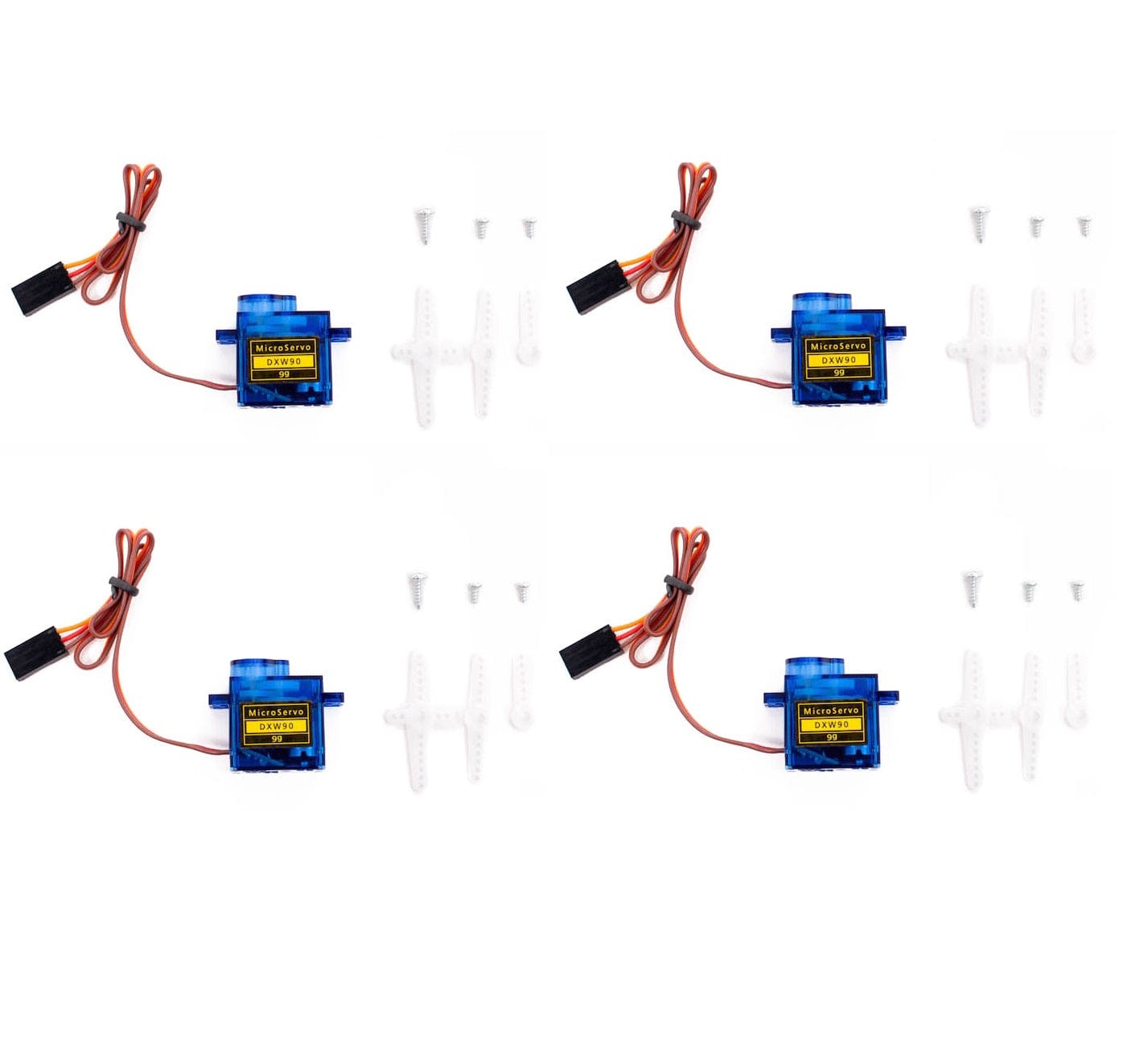 Dexter - Small Servo Motor Set for PivotPi (4pcs) - The Pi Hut