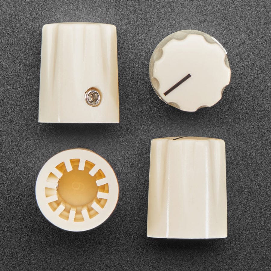 Cream Micro Potentiometer Knob - 4 pack - The Pi Hut