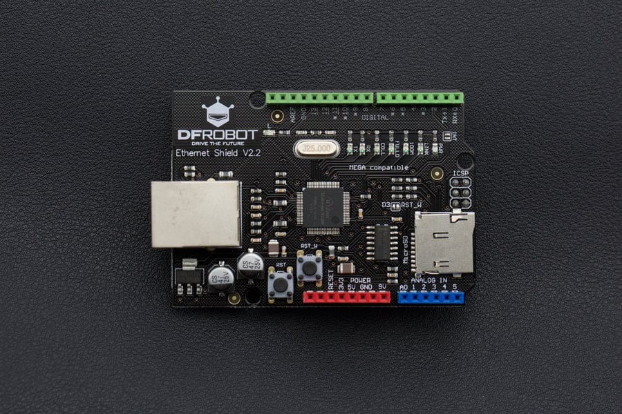 DFRduino Ethernet Shield V2.1 (Support Mega and Micro SD) - The Pi Hut