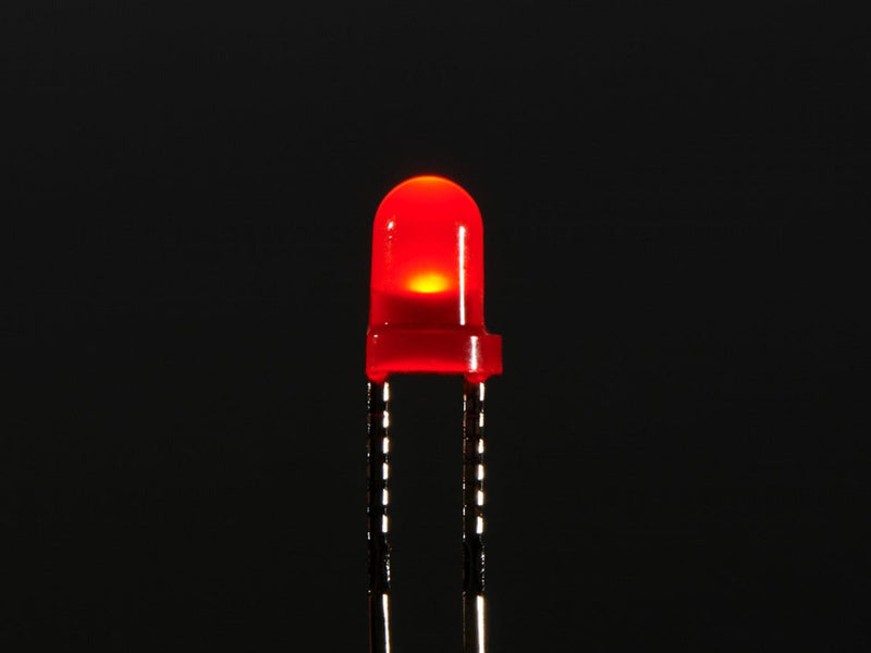 Diffused Red 3mm LED (25 pack) - The Pi Hut