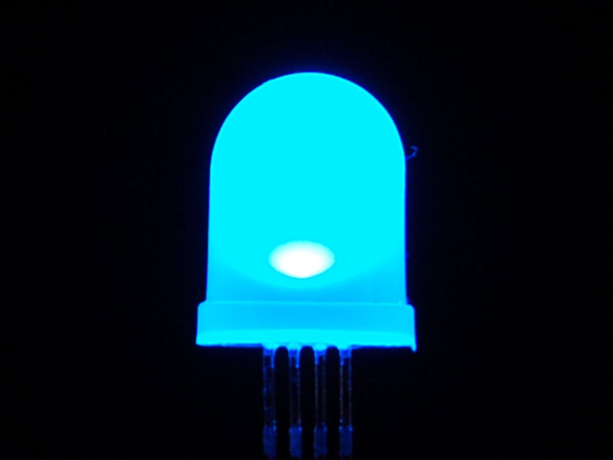 Diffused RGB (tri-color) 10mm LED (10 pack) - The Pi Hut