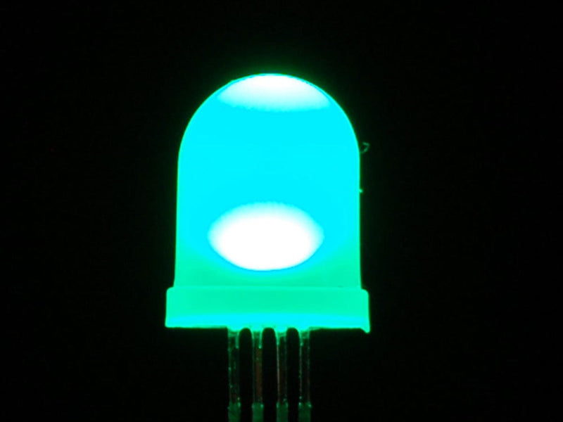 Tri Color Led Rgb Diffused RGB (tri-color) 10mm LED (10 pack) (Common Anode) - The Pi Hut