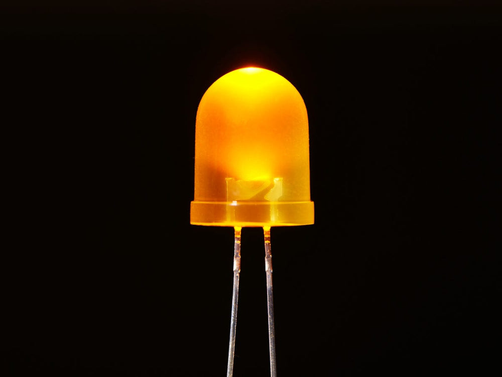 Diffused Yellow 10mm LED (25 pack) - The Pi Hut