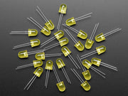 Diffused Yellow 10mm LED (25 pack) - The Pi Hut