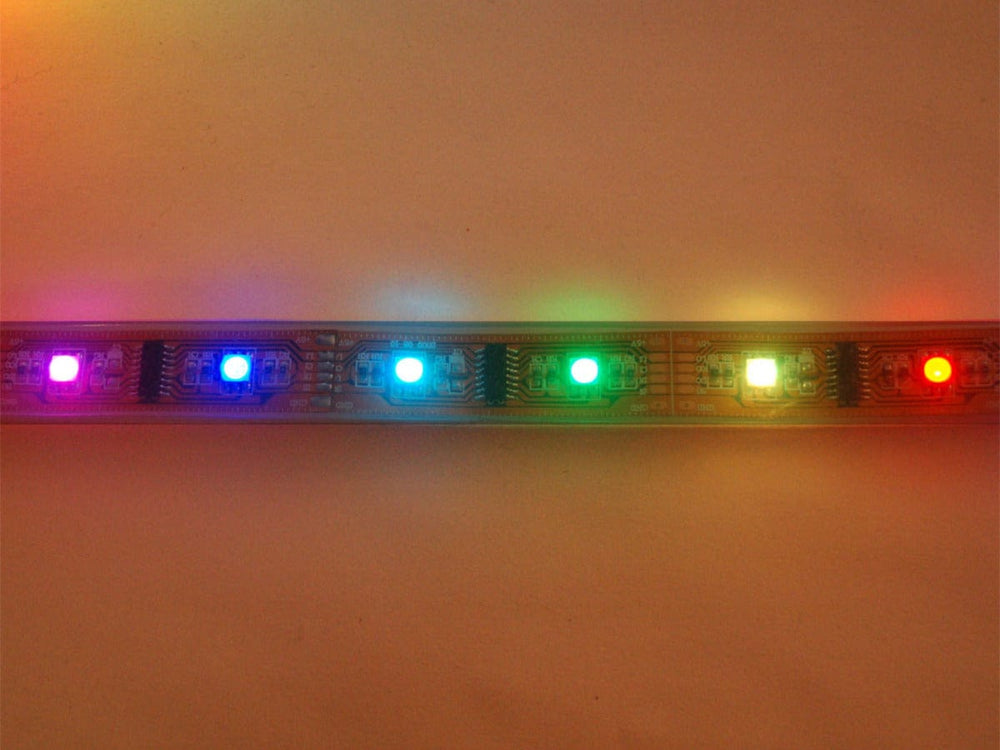 Digital RGB LED Weatherproof Strip - LPD8806 32 LED - The Pi Hut