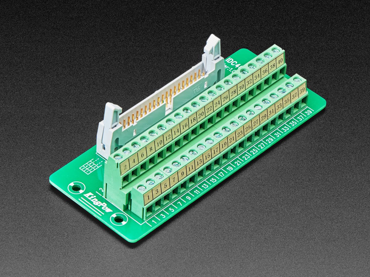 DIN Rail 2x20 IDC to Terminal Block Adapter Breakout - The Pi Hut