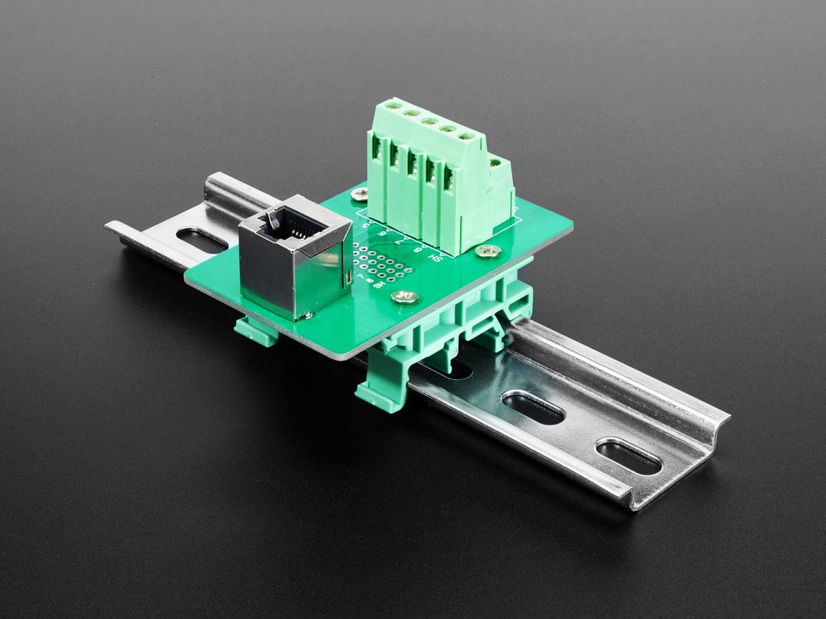 DIN Rail RJ-45 To Terminal Block Adapter - The Pi Hut