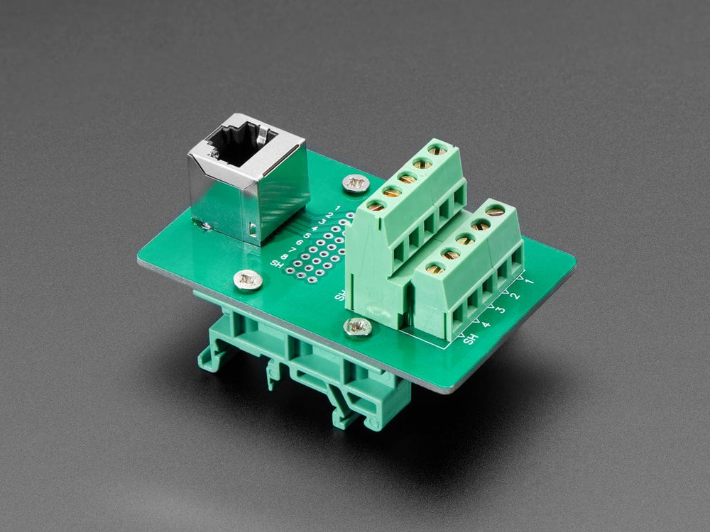 DIN Rail RJ-45 To Terminal Block Adapter - The Pi Hut