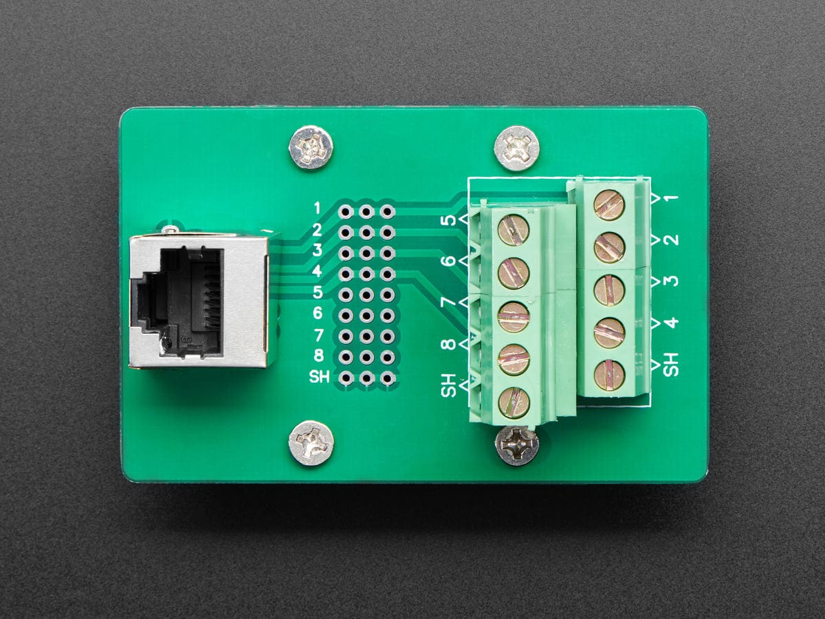 DIN Rail RJ-45 To Terminal Block Adapter - The Pi Hut