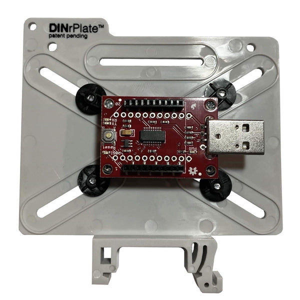Pcb Slide In Mounting Rails DINrPlate Universal - PCB DIN Rail Mount - The Pi Hut