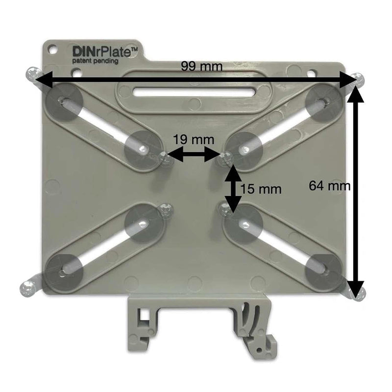 Pcb Slide In Mounting Rails DINrPlate Universal - PCB DIN Rail Mount - The Pi Hut