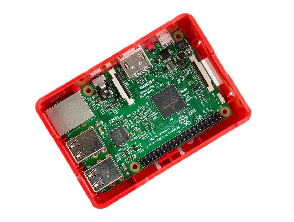 [Discontinued] HighPi Raspberry Pi B+/2/3/3B+ Case - Red - The Pi Hut