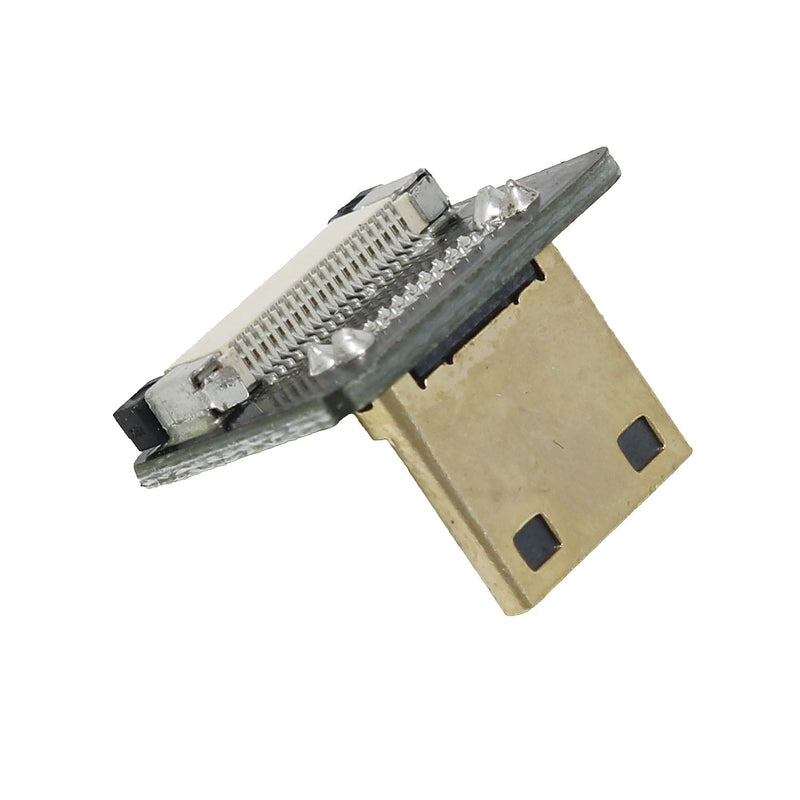 DIY HDMI Cable Parts - Right Angle (L Bend) Mini HDMI Plug - The Pi Hut