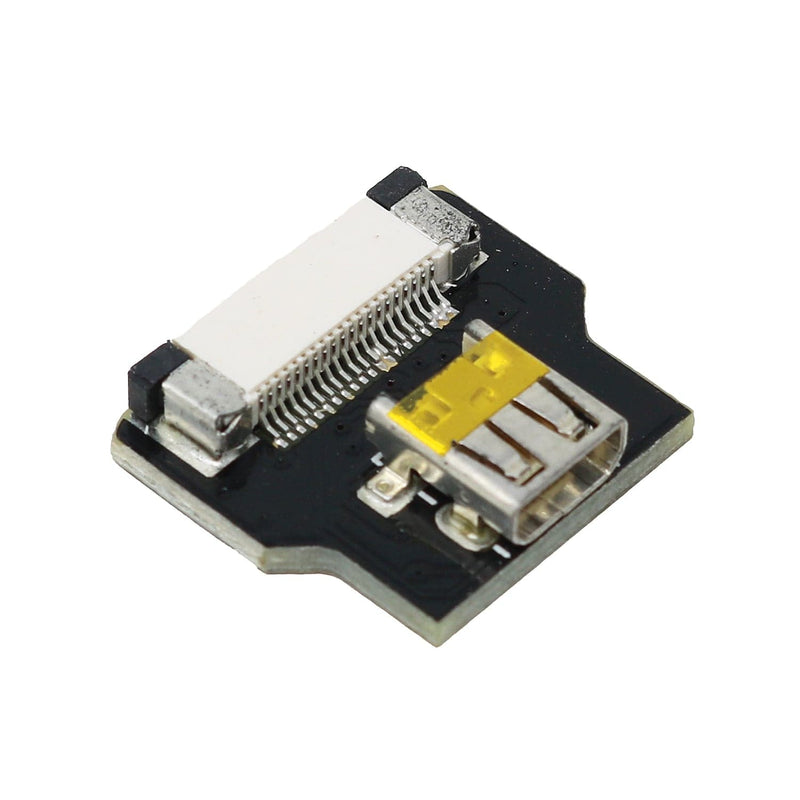 DIY HDMI Cable Parts - Straight Micro HDMI Socket Adapter - The Pi Hut