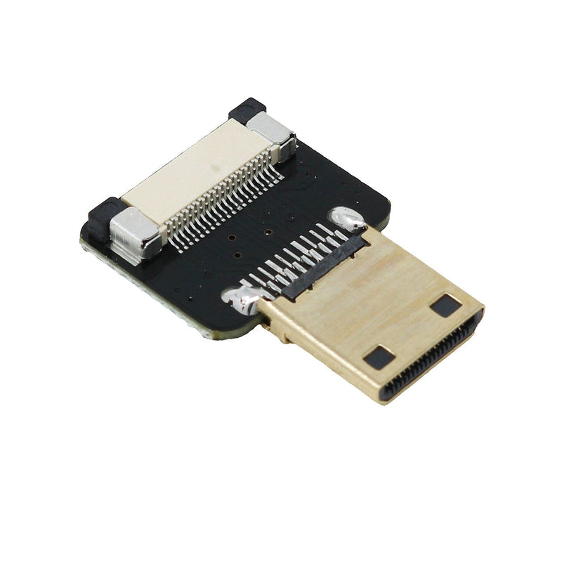 DIY HDMI Cable Parts - Straight Mini HDMI Plug Adapter - The Pi Hut