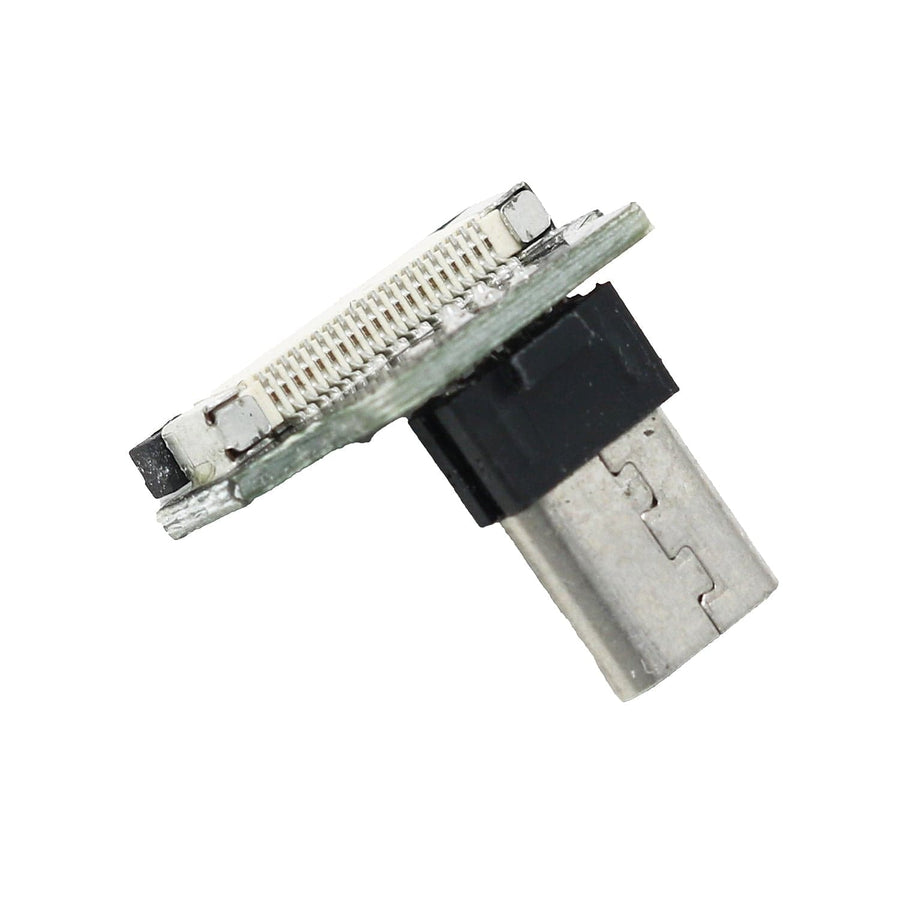 DIY USB Cable Parts - Right Angle Micro USB Plug Down - The Pi Hut