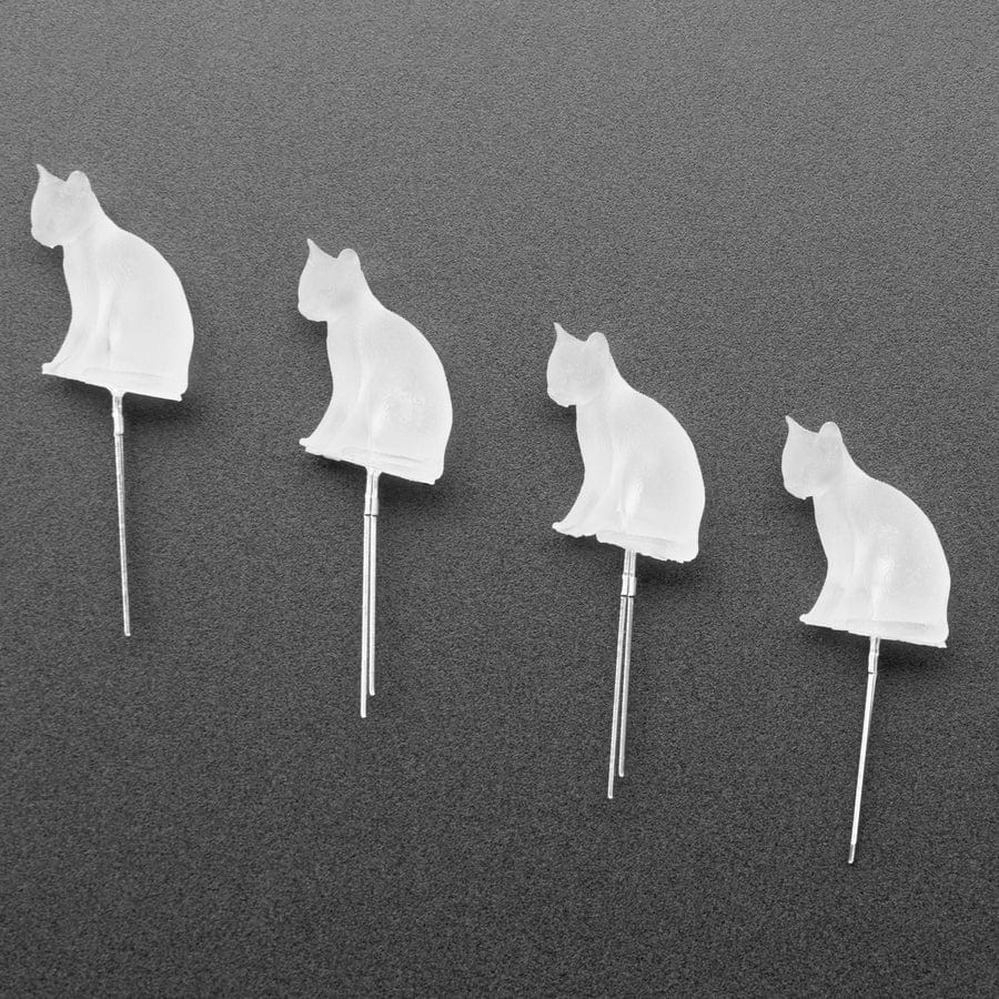 dLUX-dLITE Blue Kitty Shape LEDs (5 Pack) - The Pi Hut