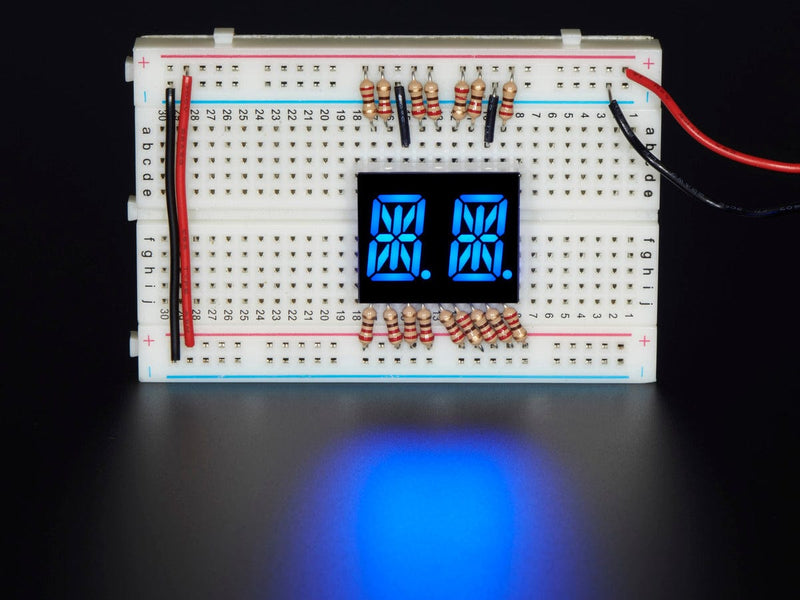 Dual Alphanumeric Display - Blue 0.54" Digit Height - Pack of 2 - The Pi Hut
