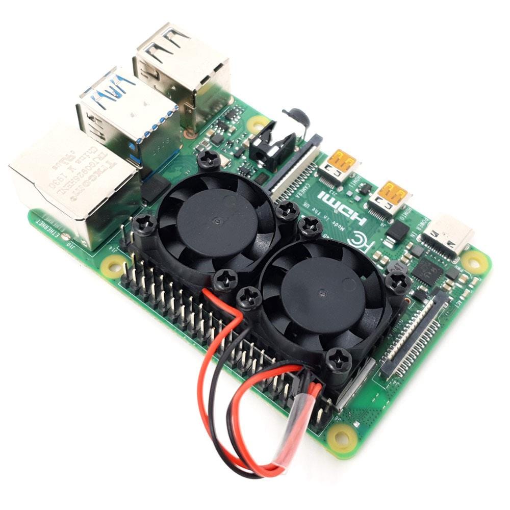 Dual Fan Heatsink for Raspberry Pi - The Pi Hut