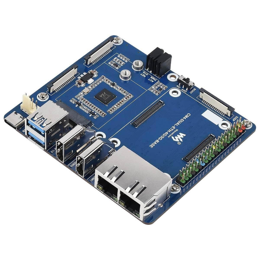 Dual Gigabit Ethernet 5G/4G Base Board for Raspberry Pi CM4 - The Pi Hut