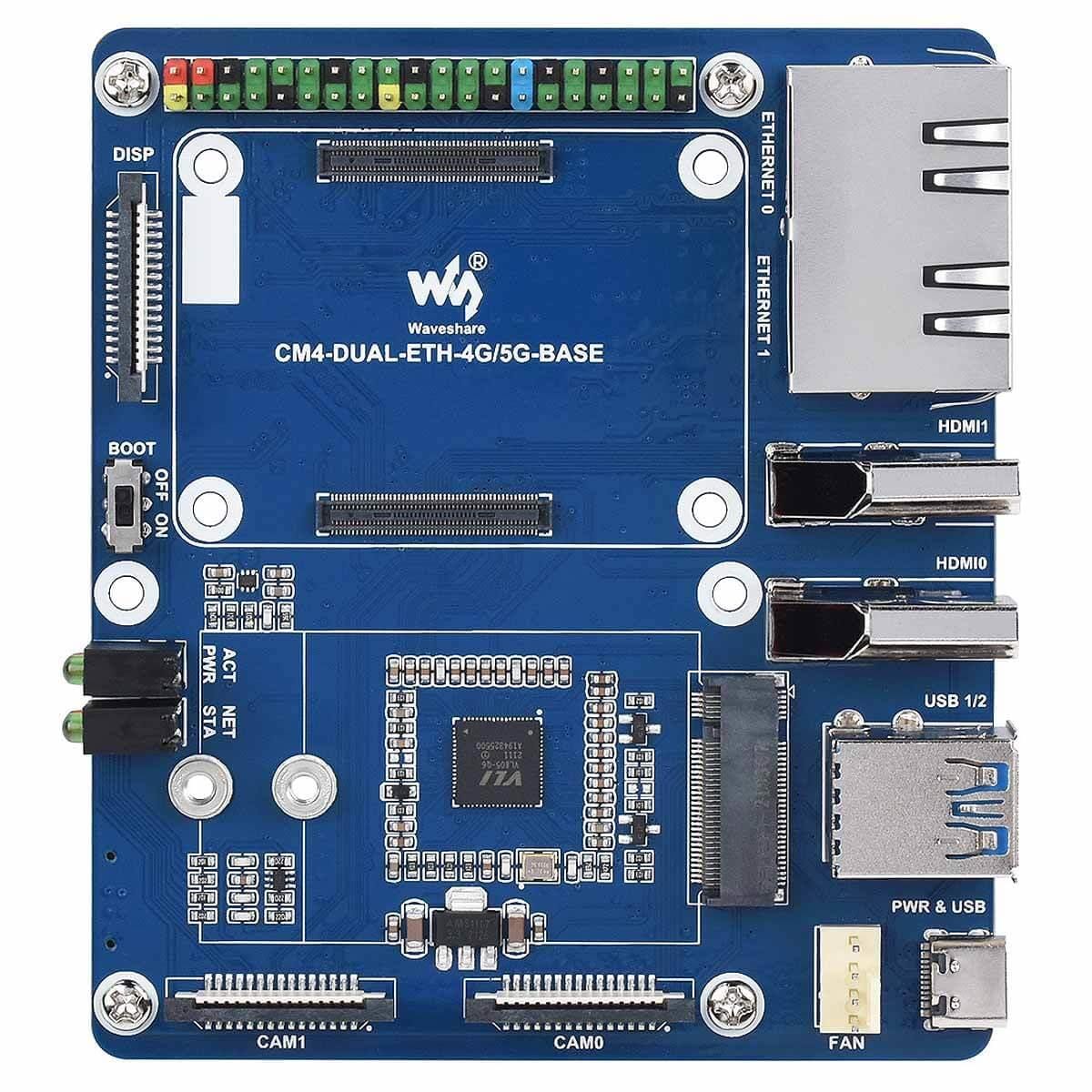 Dual Gigabit Ethernet 5G/4G Base Board for Raspberry Pi CM4 - The Pi Hut