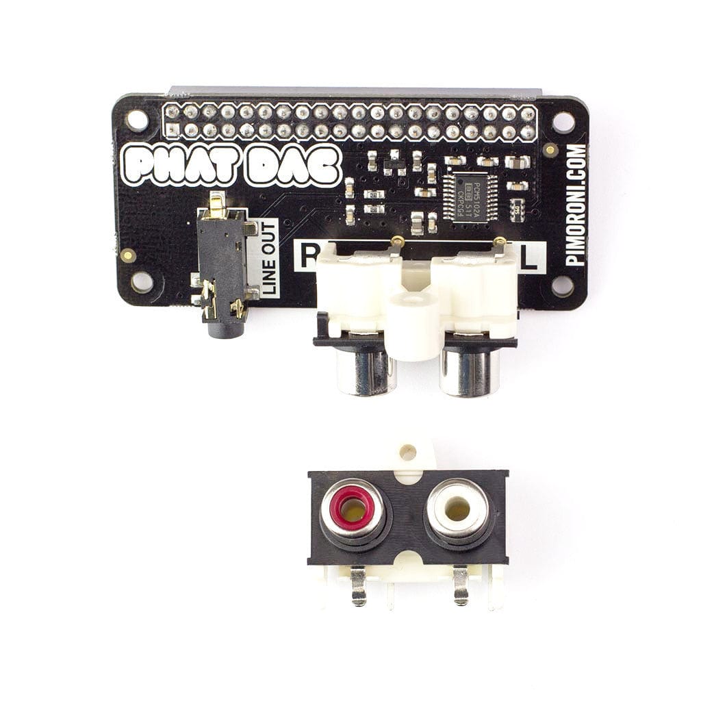 Dual Phono Connector for pHAT DAC - The Pi Hut