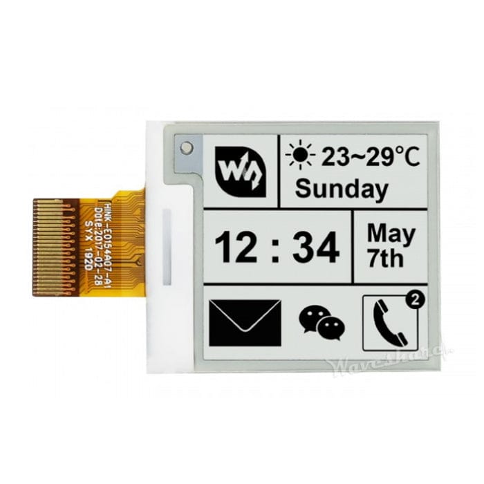 E-Ink Display Module 1.54" (200x200) - The Pi Hut