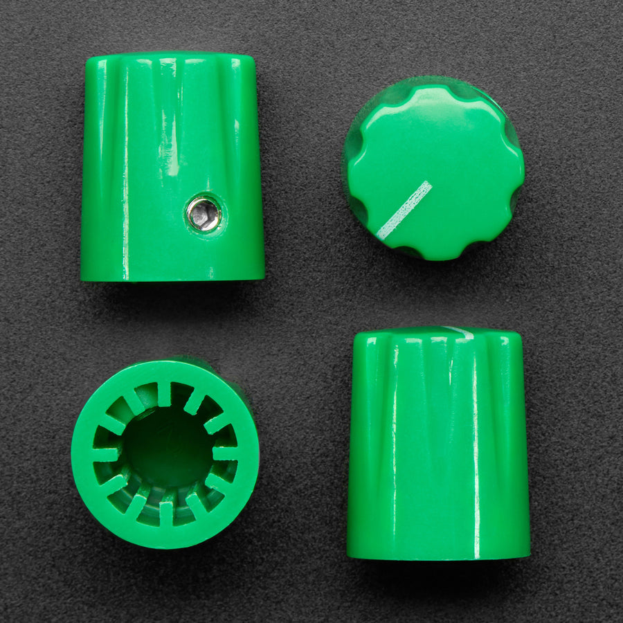 Green Micro Potentiometer Knob - 4 pack - The Pi Hut