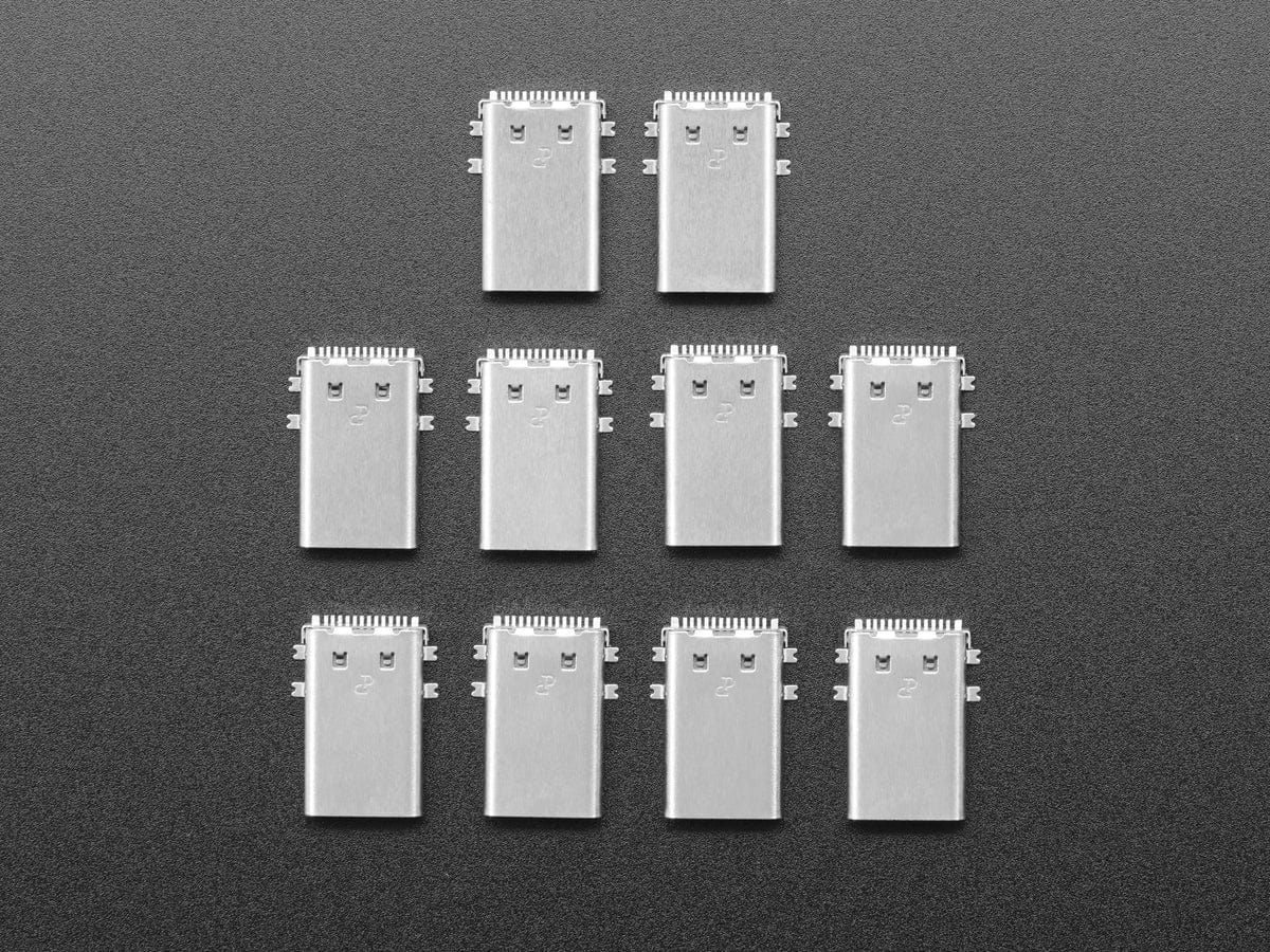 Edge-Launch USB Type C SMT Plug Connector - Pack of 10 - The Pi Hut