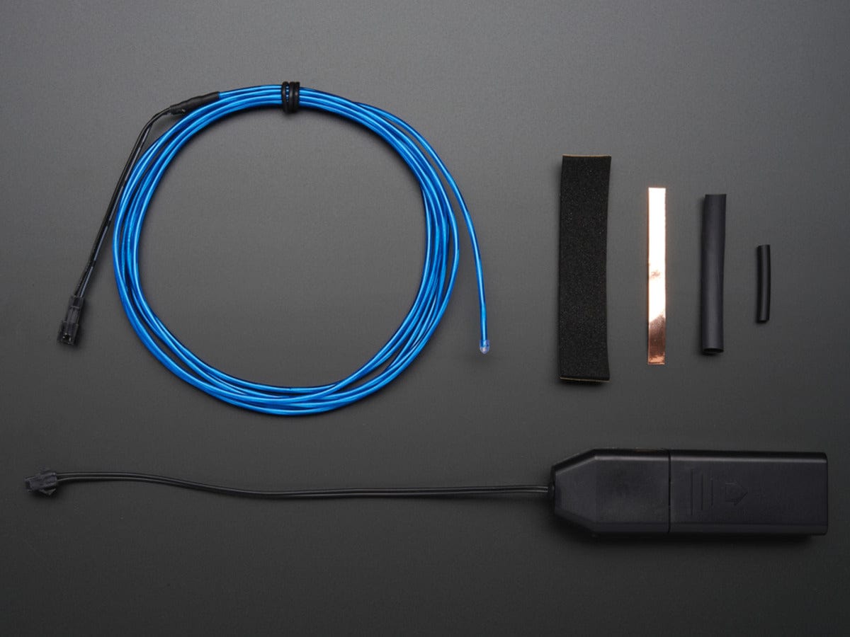 EL wire starter pack - Blue 2.5 meter (8.2 ft) - The Pi Hut