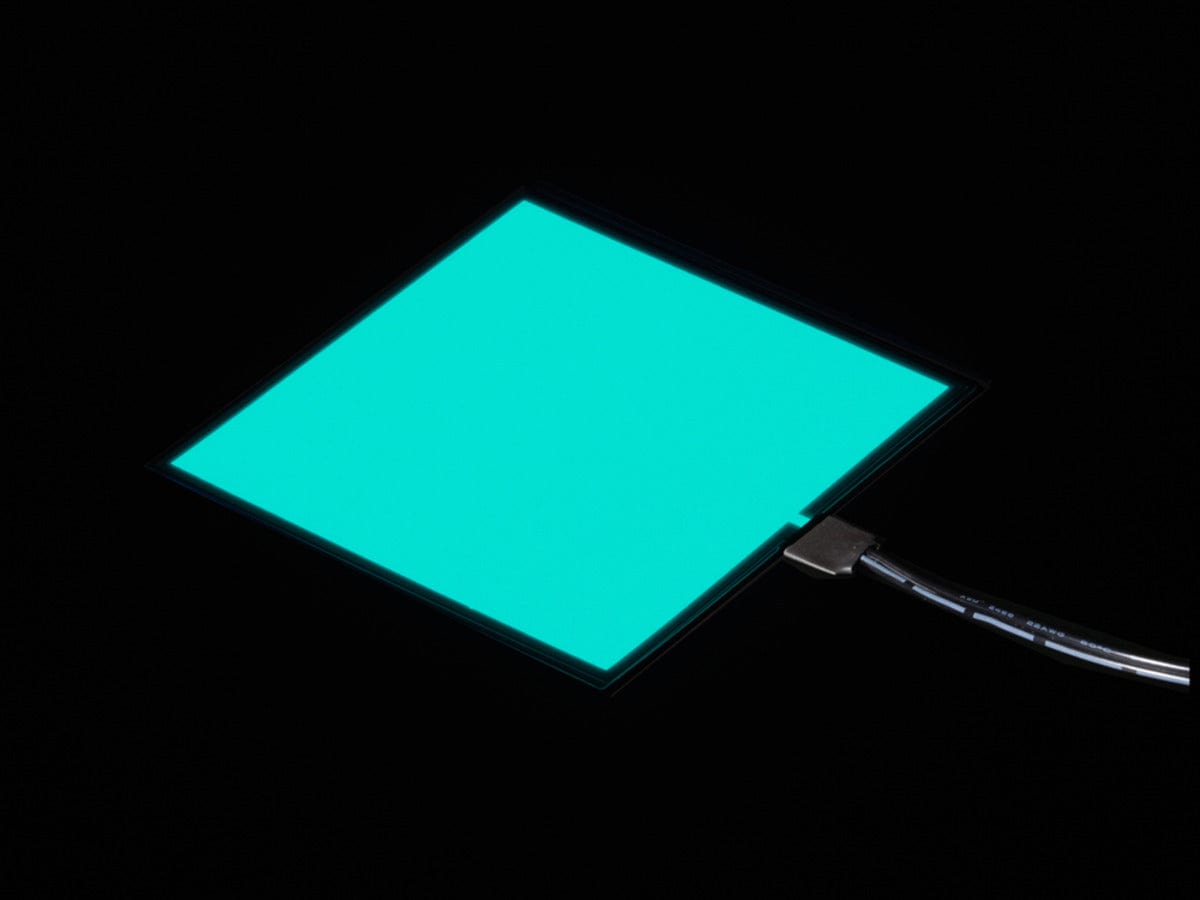 Electroluminescent (EL) Panel - 10cm x 10cm Aqua - The Pi Hut