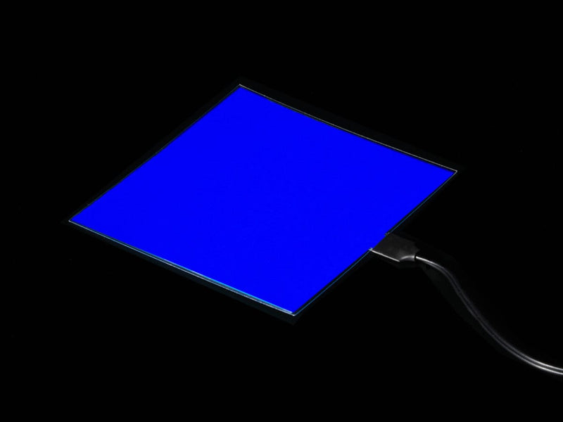 Electroluminescent (EL) Panel Starter Pack - 10cm x 10cm Blue - The Pi Hut