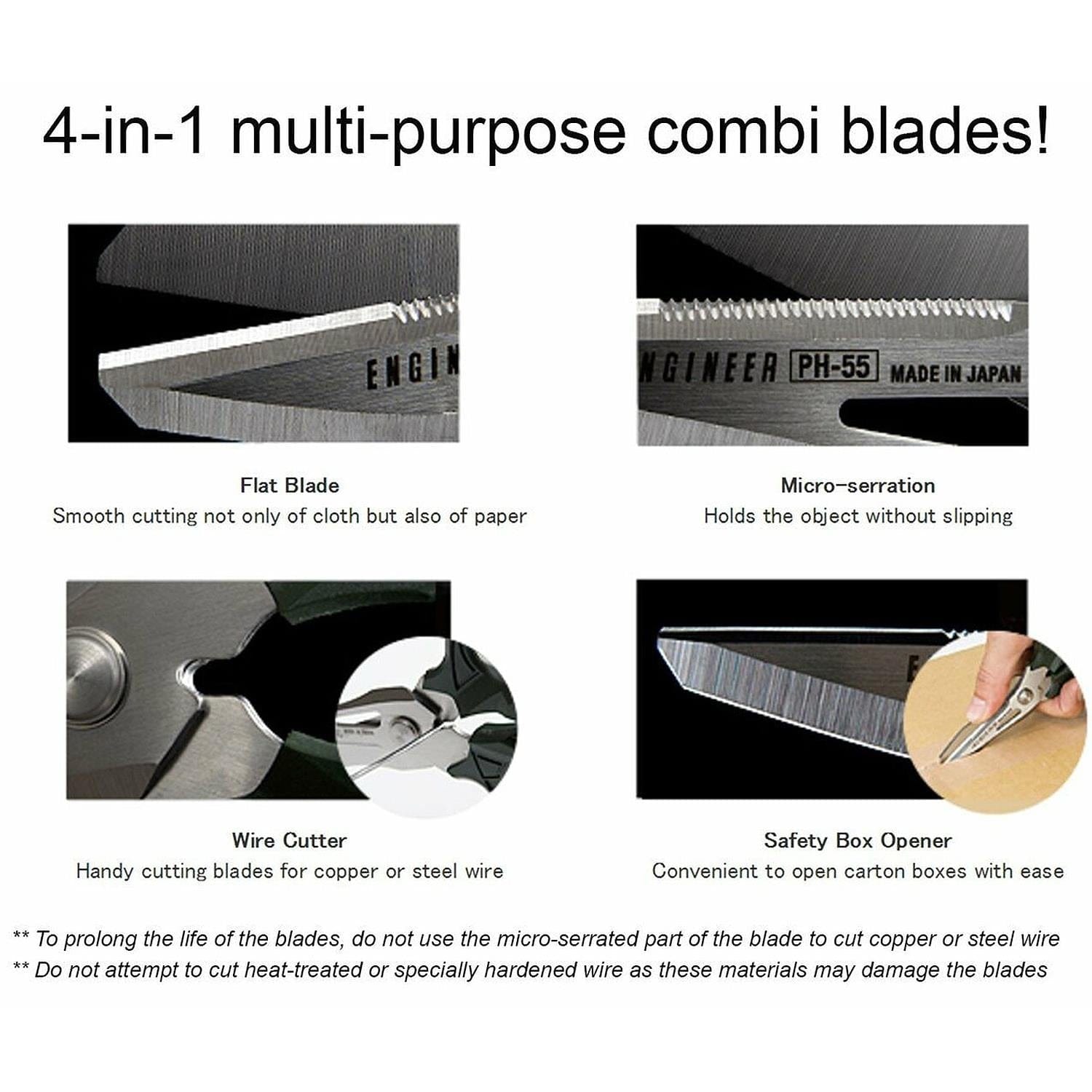 Engineer PH-55 Combination Scissors GT - The Pi Hut