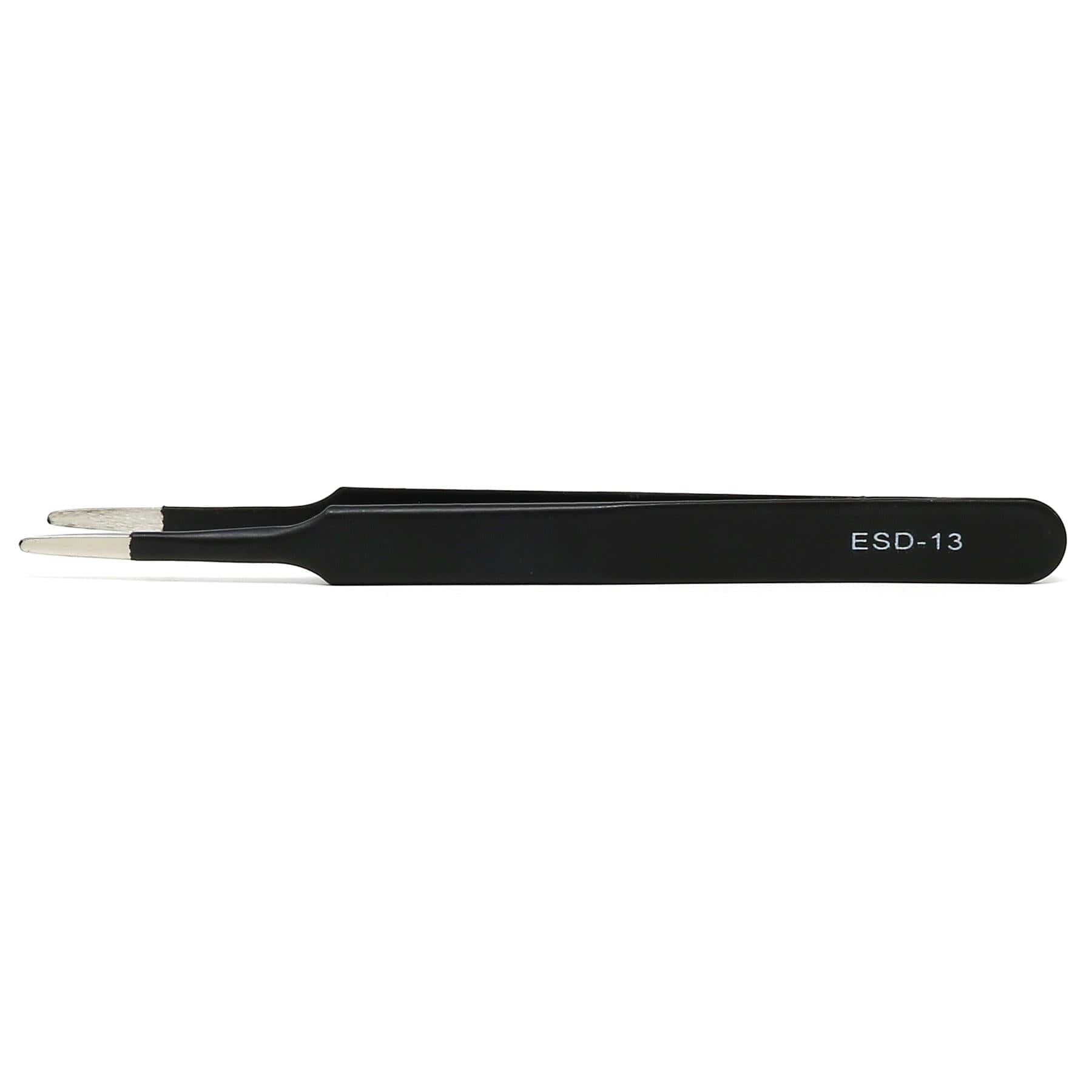 ESD-safe Blunt Tip Square Edge Tweezers - 120mm - The Pi Hut