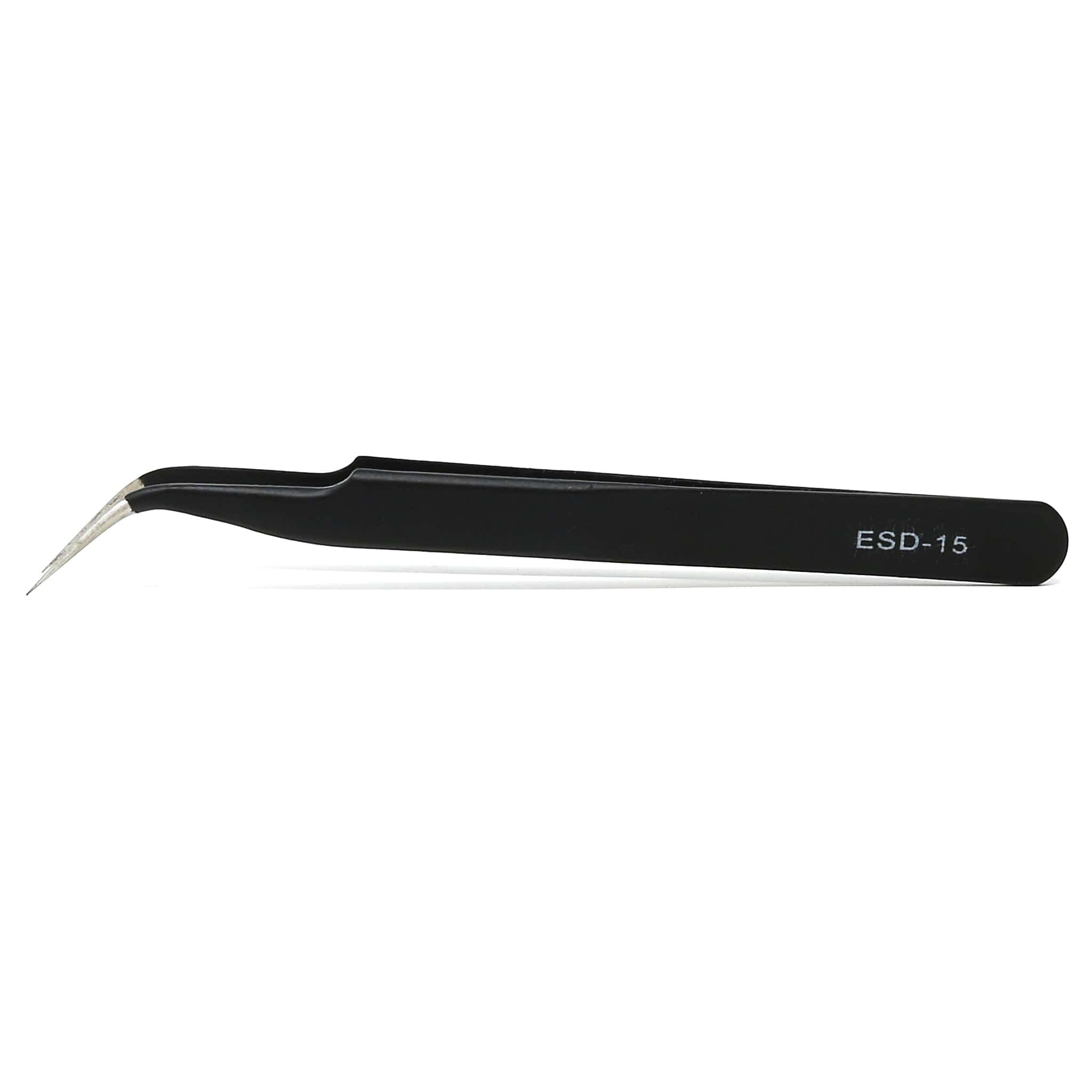 ESD-safe Fine-tip Curved Tweezers - 120mm - The Pi Hut