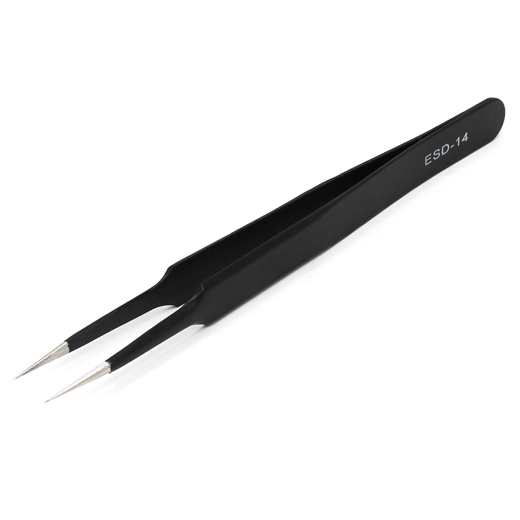 ESD-safe Fine Tip Square Edge Tweezers - 120mm - The Pi Hut