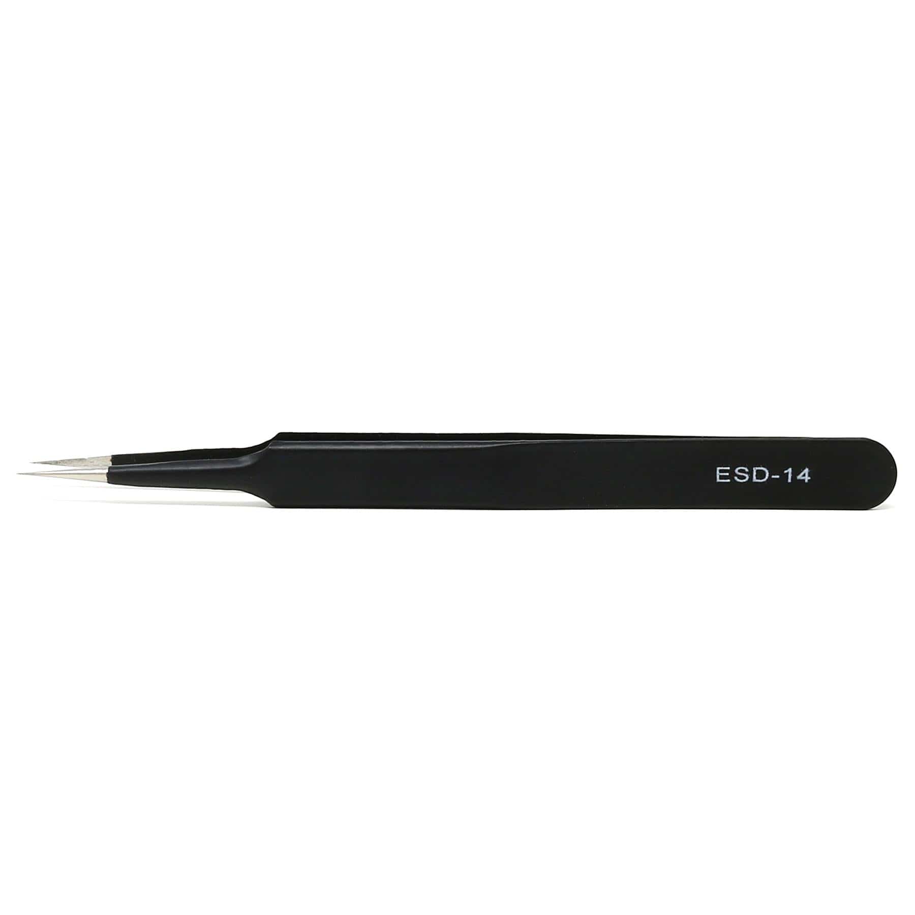 ESD-safe Fine Tip Square Edge Tweezers - 120mm - The Pi Hut